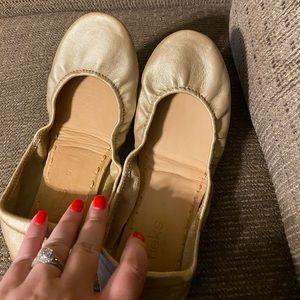 Brand new Champagne Tieks